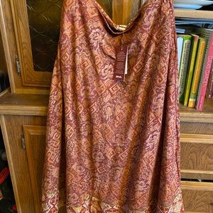 Cotton block print skirt